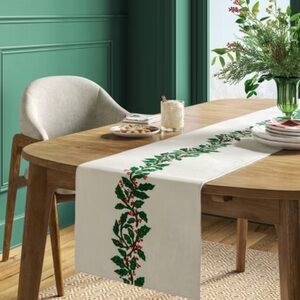 New 72"x14" Holly Berry Table Runner - Threshold